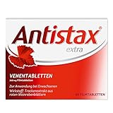 Antistax extra Venentabletten, Filmtablette 360 mg, 60 Stück, mit der medizinischen Kraft des Roten Weinlaubs, bei schweren & geschwollenen Beinen, nächtlichen Wadenkrämpfen, Venenschwäche